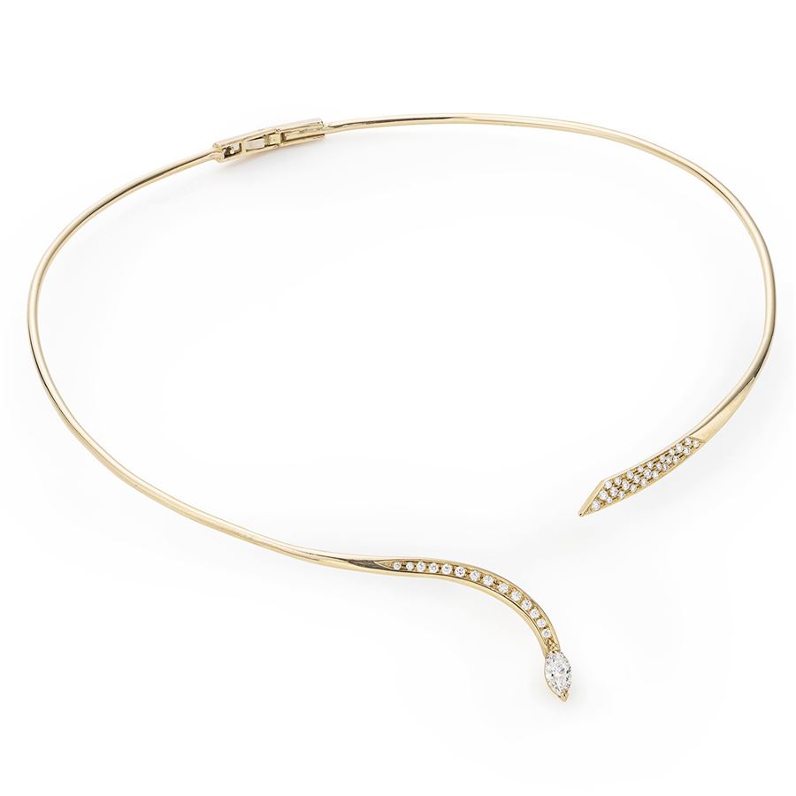 Collana 'Reverso' oro giallo REVERSO | CL OGAU18G MRQ E DIAM CT. 1,16
